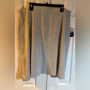 Indigo Gray Striped Skirt